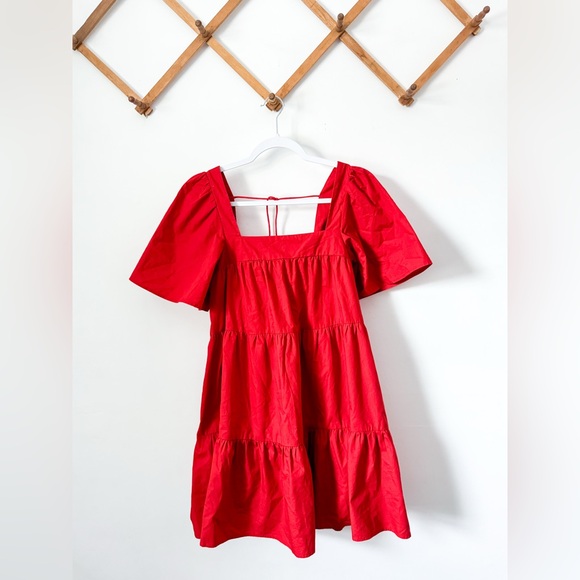 Abercrombie & Fitch Angel Sleeve Trapeze Mini Dress - Picture 7 of 14